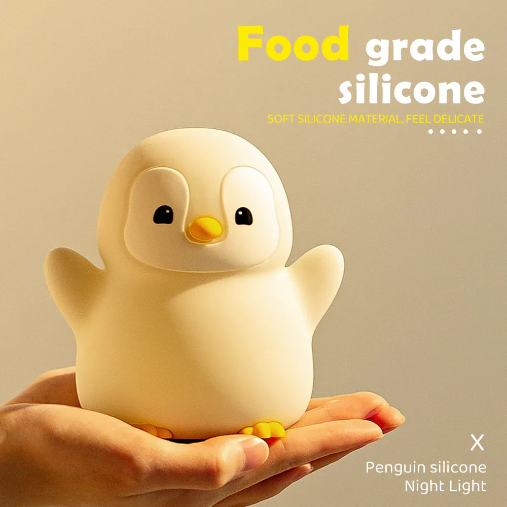 USB Rechargeable LED Night Light with Soft Silicone Design and Long Battery Life