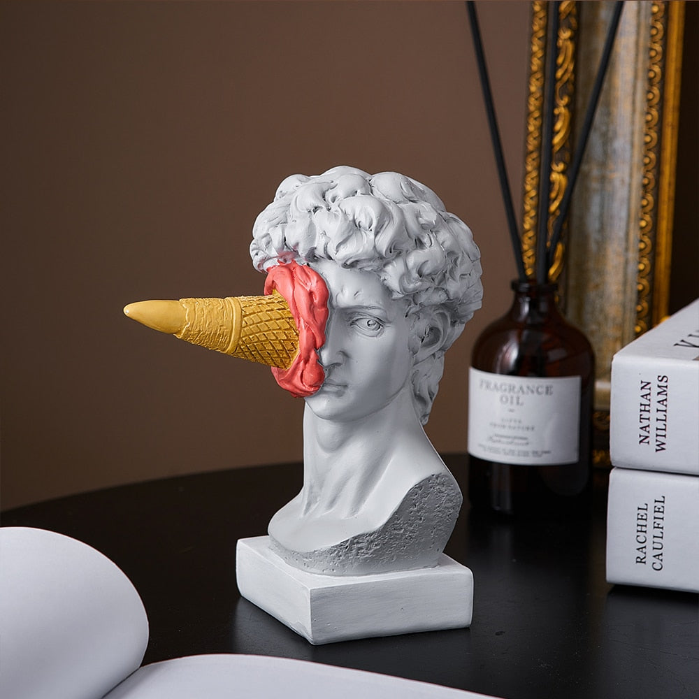 Ice Cream Figurine Sculpture for Playful Home Decor