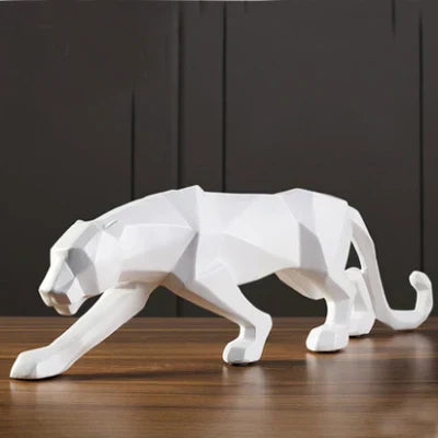 Abstract Leopard Sculpture in Resin for Modern Home Decor