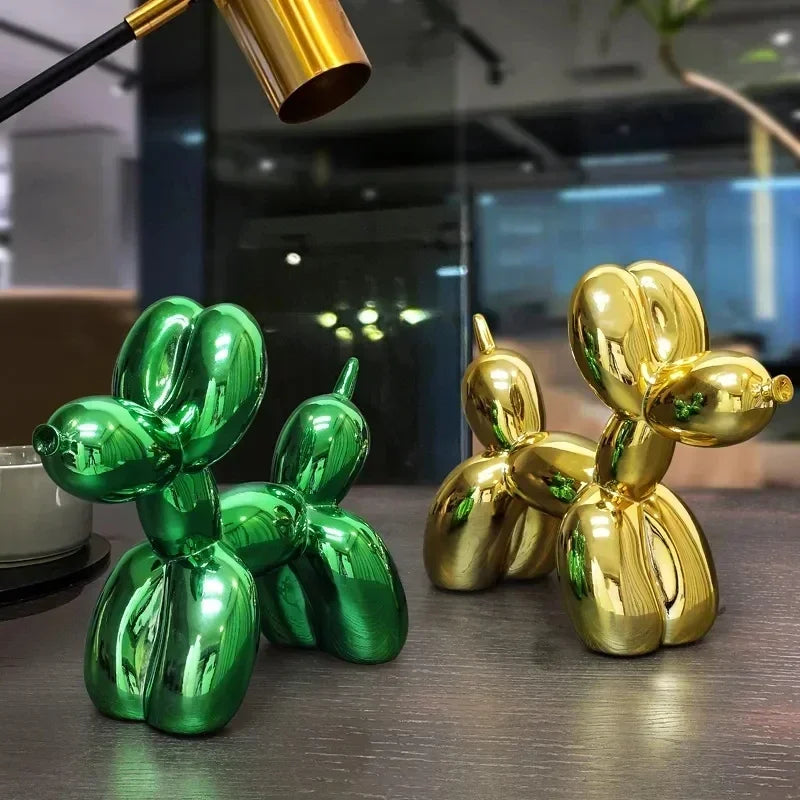 Nordic Resin Balloon Dog Sculpture Modern Art Figure