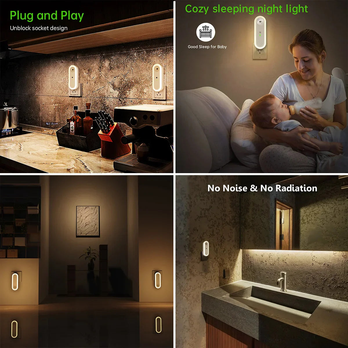 Compact Filter-Free Air Purifier with Touch Control Night Light