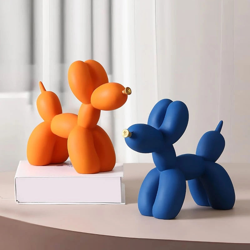 Resin Balloon Dog Sculpture - Modern Nordic Decor for Home and Office