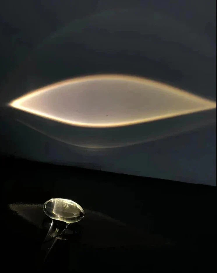 Crystal Sunset Sky Table Lamp with Eye of the Sky Motif