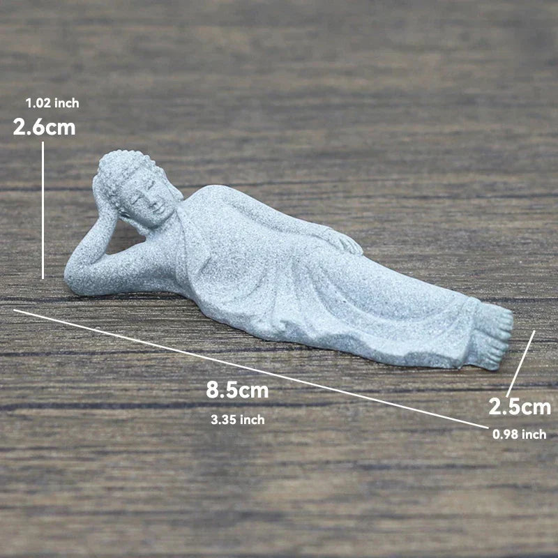 Small Buddha Stone Statue for Zen Garden and Meditation