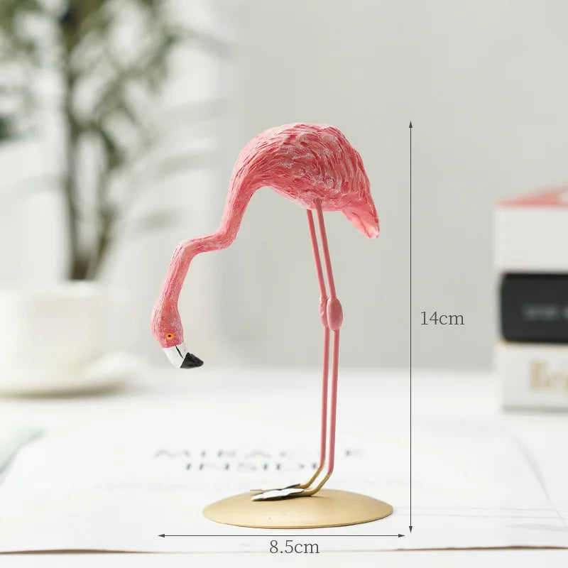 Modern Resin Flamingo Figurine Sculpture for Home and Office Decor