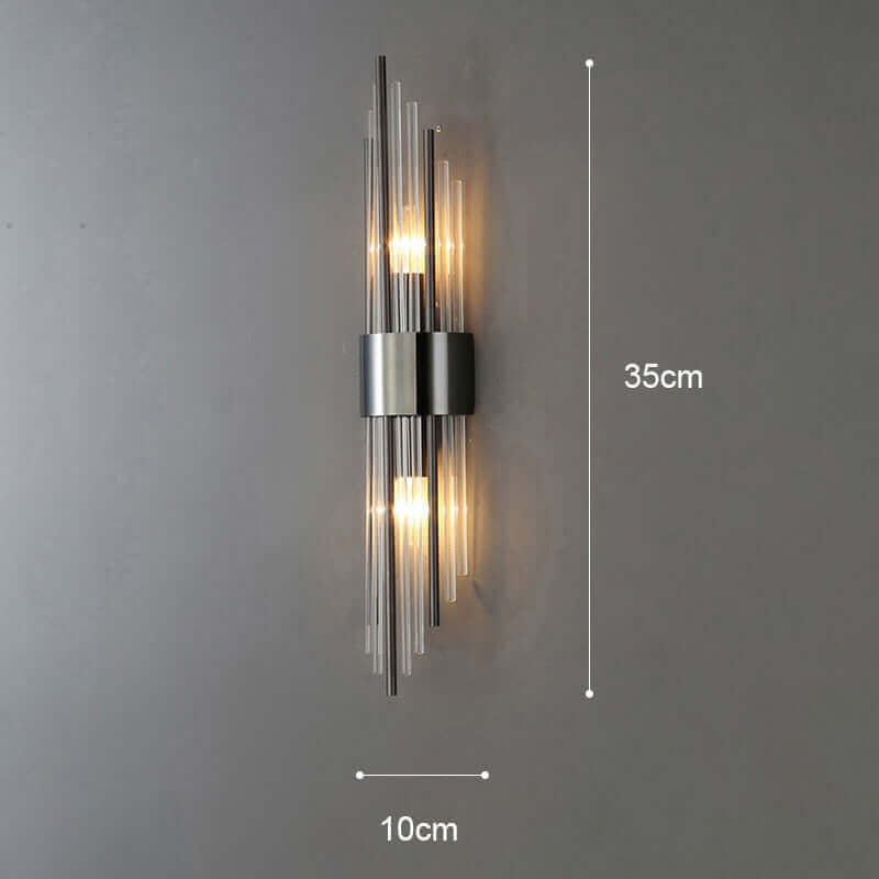Art Deco Gold Wall Lights with Up & Down Shades