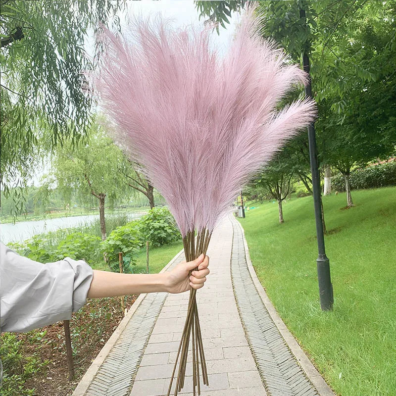 100 cm Artificial Pampas Grass Dried Flower Bouquet for Wedding Decor