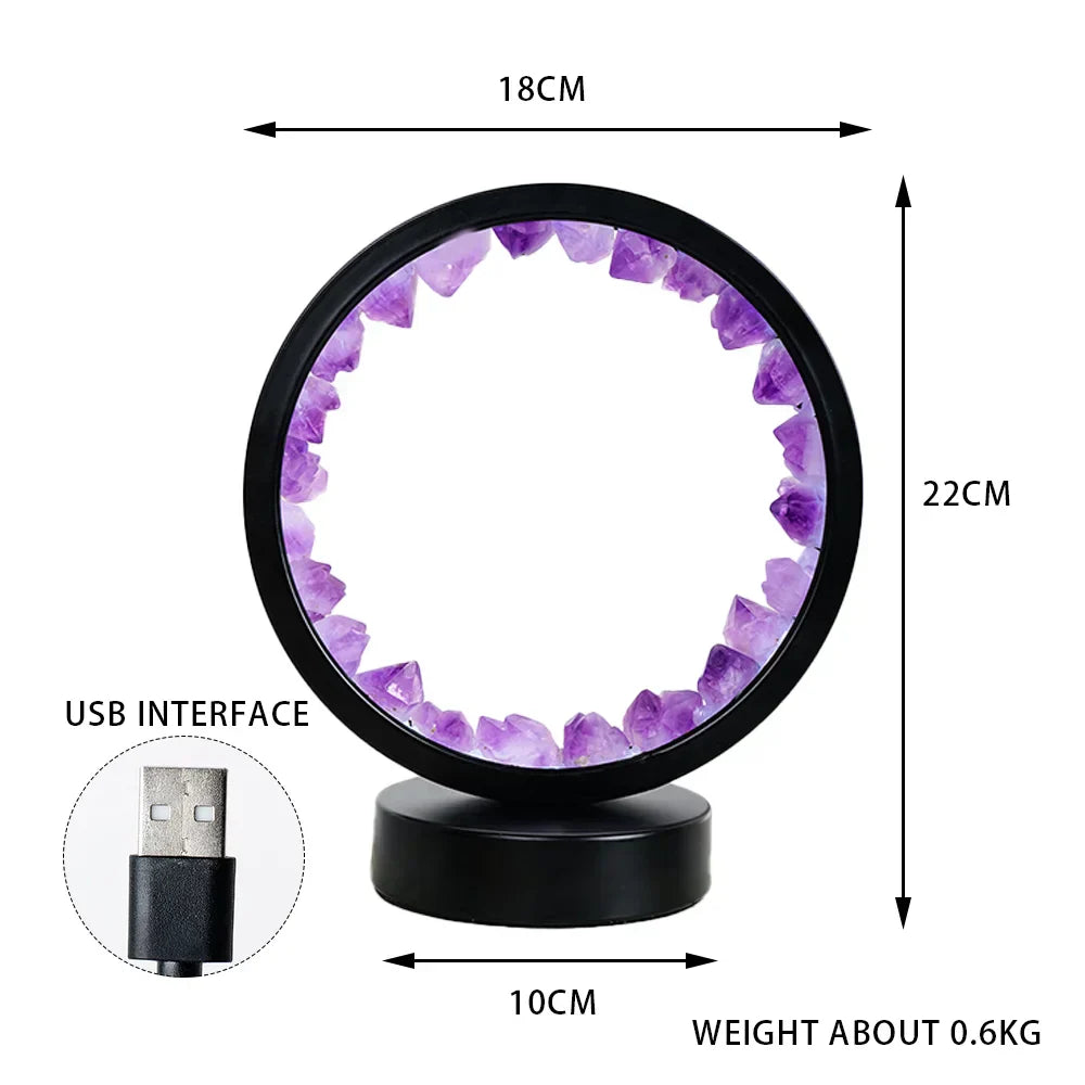 Healing Crystal LED Night Light with USB Charging
