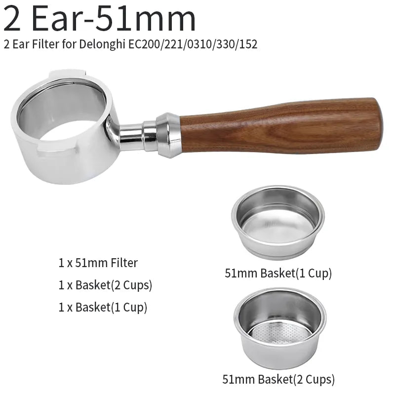 51mm Coffee Portafilter for Delonghi EC680 EC685 Espresso Machine