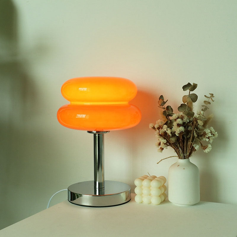 Macaron Glass Dimming Table Lamp with LED Lights