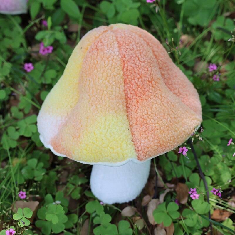 Fluffy Mushroom Shaped Pillow - Soft Polyester Cushion