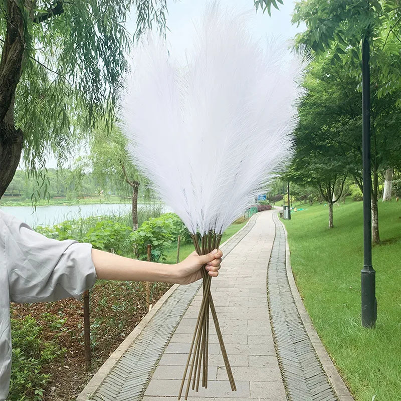 100 cm Artificial Pampas Grass Dried Flower Bouquet for Wedding Decor