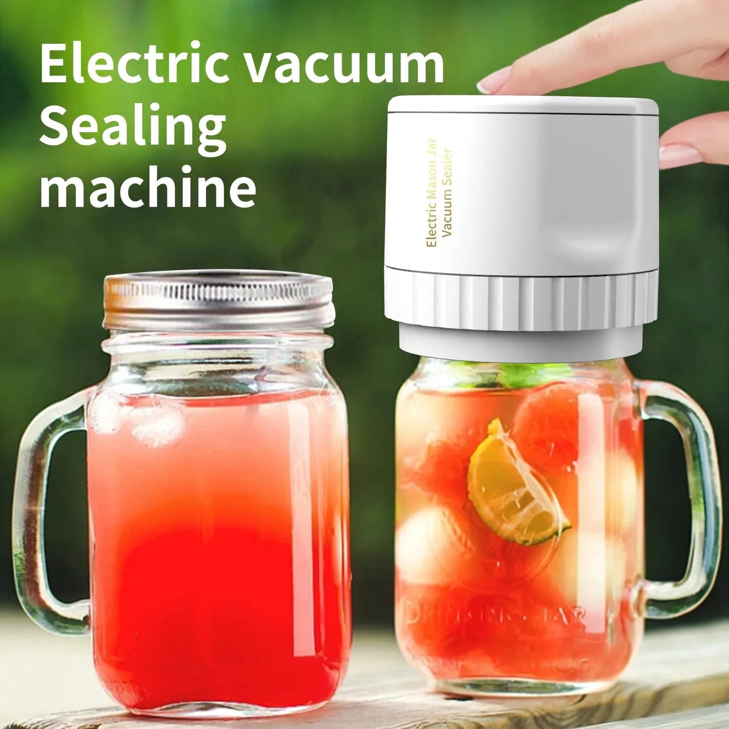Cordless Electric Vacuum Sealer for Mason Jars - Wide and Regular Mouth Food Storage