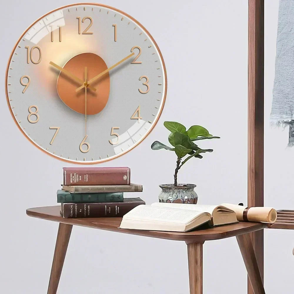 Modern Silent Quartz Wall Clock - Minimalist Design