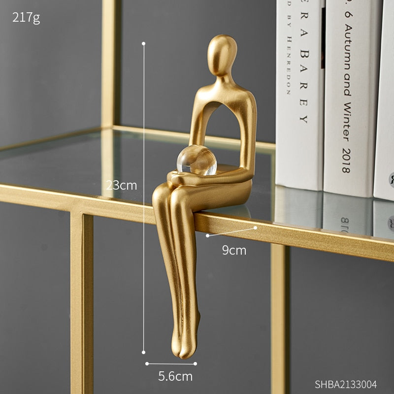 Contemporary Abstract Figurine Sculpture for Home Decor