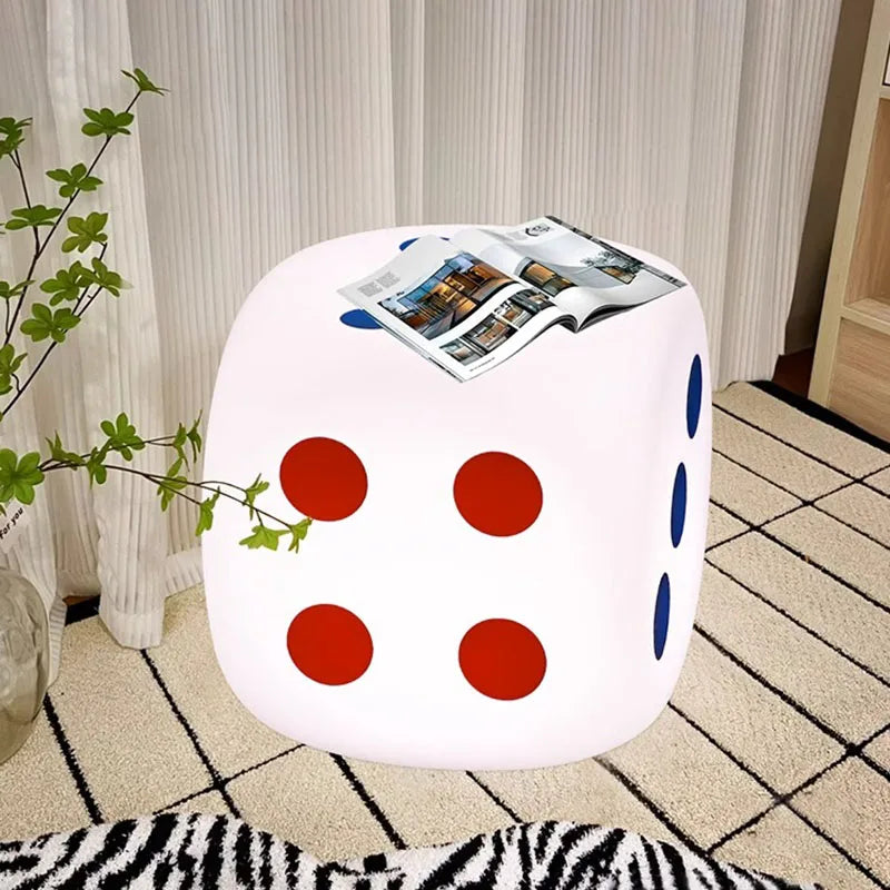 Dice-Shaped Bedside Table Lamp with Storage Drawers
