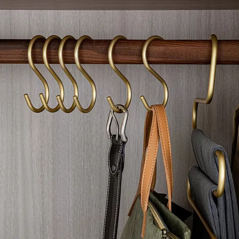 Elegant Metal Clothing Hooks for Wardrobe and Garment Rack