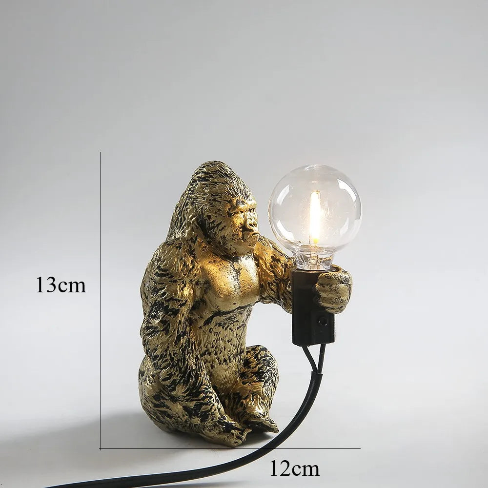 Angry Gorilla Night Lamp Sculpture