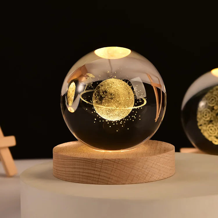 3D Crystal Night Light - Elegant Glass Gift for All Occasions