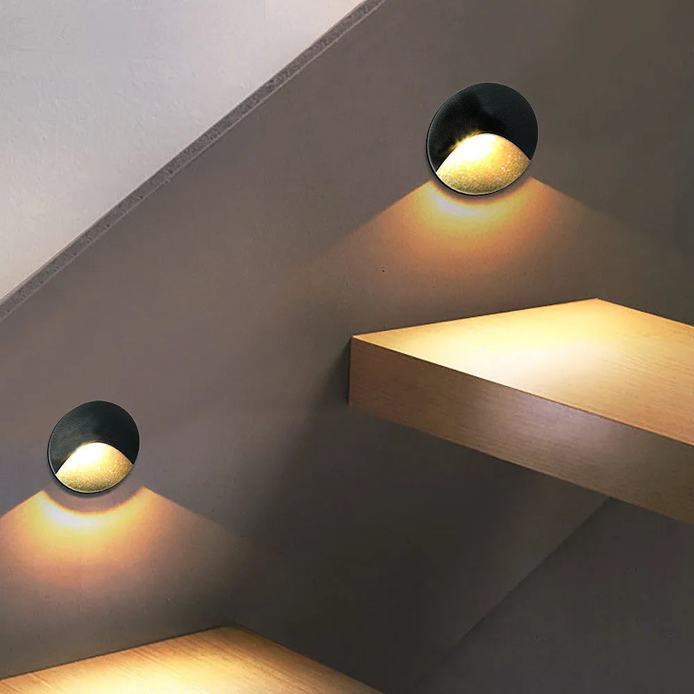 Waterproof LED Recessed Wall Light for Outdoor Steps and Balconies