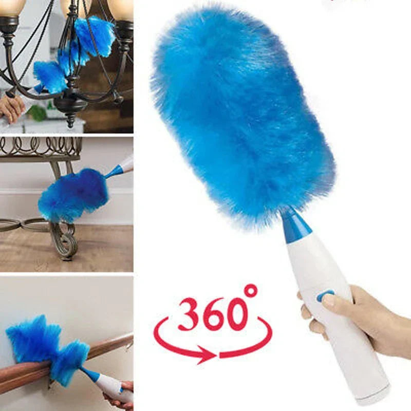Electric Dust Sweeper with 2-in-1 Brush System and Adjustable Length