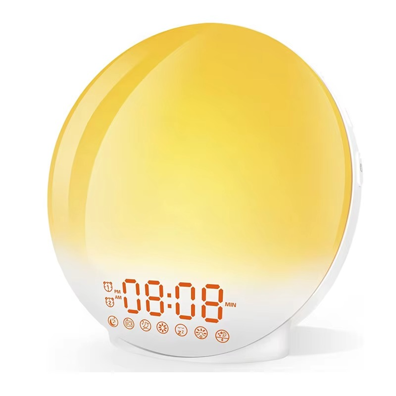 Sunrise Simulation Alarm Clock with FM Radio and Night Light