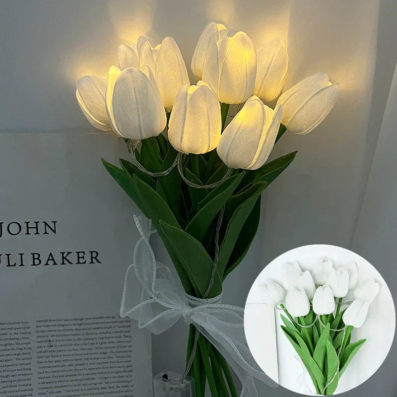 LED Faux Tulip Bouquet Light for Weddings and Home Decor