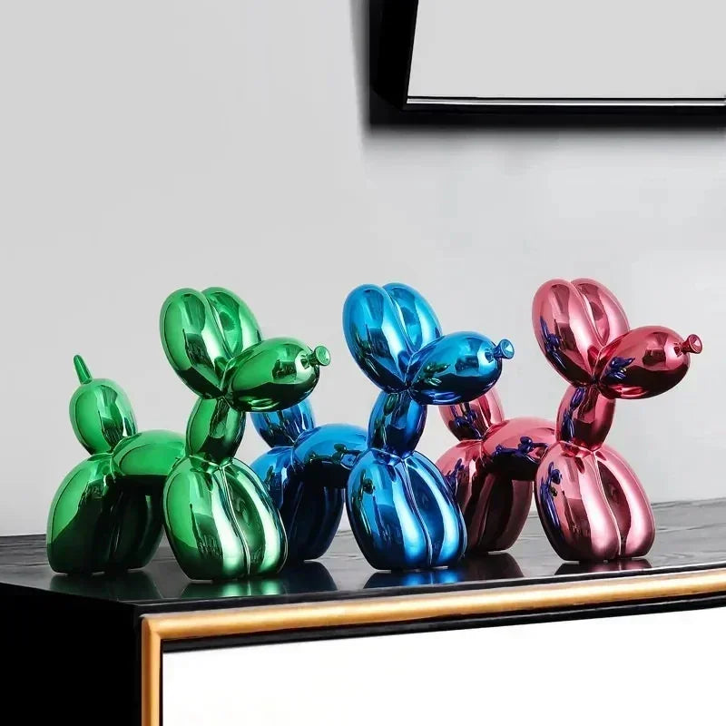 Nordic Resin Balloon Dog Sculpture Modern Art Figure