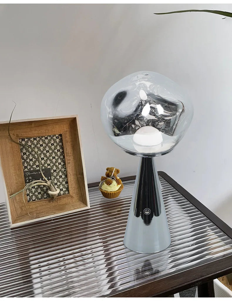 Mini Lava-Style LED Table Lamp for Living Room and Office