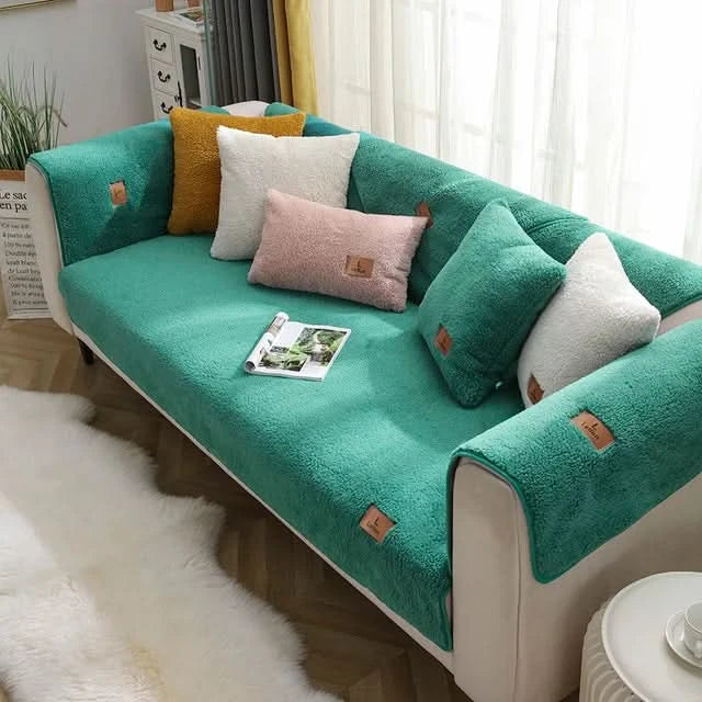 Stretch Polyester Sofa Cover in European Rustic Style
