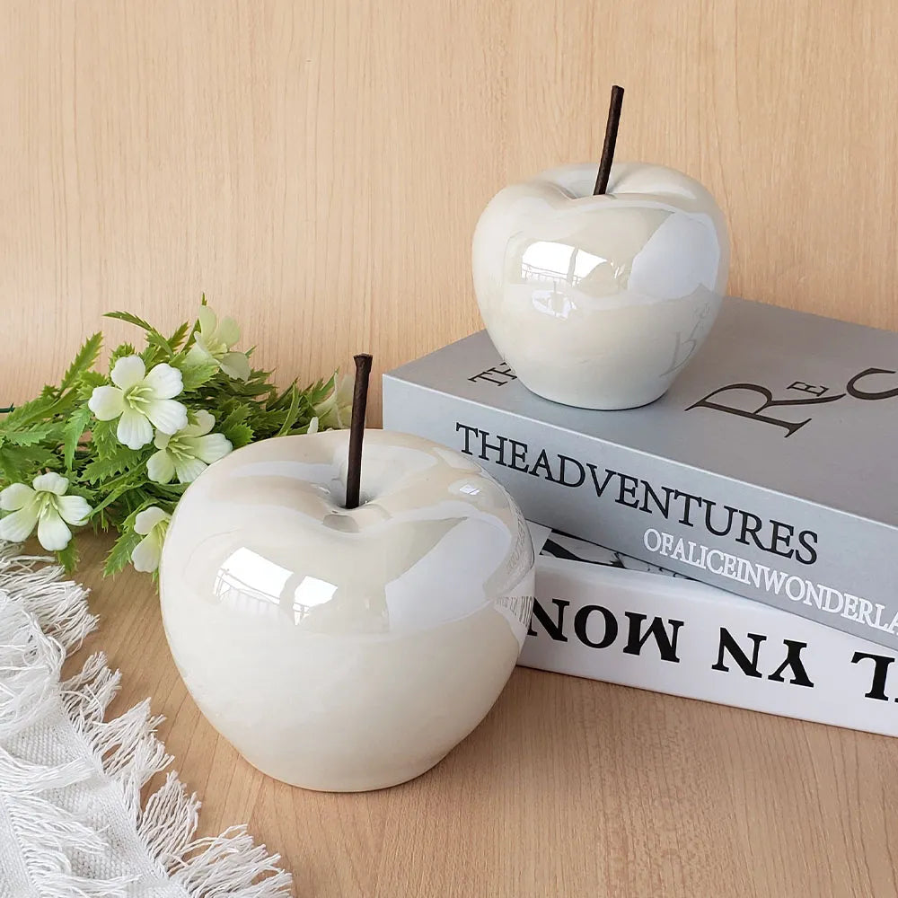 Translucent Apple Table Lamp with LED Bulb