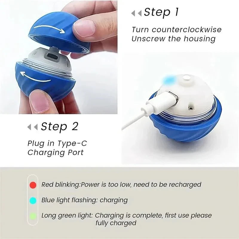Interactive Rechargeable Dog Ball with Automatic Movement