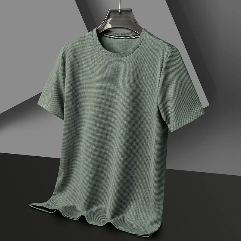 Breathable Waffle Texture Loose Fit Men's T-Shirt