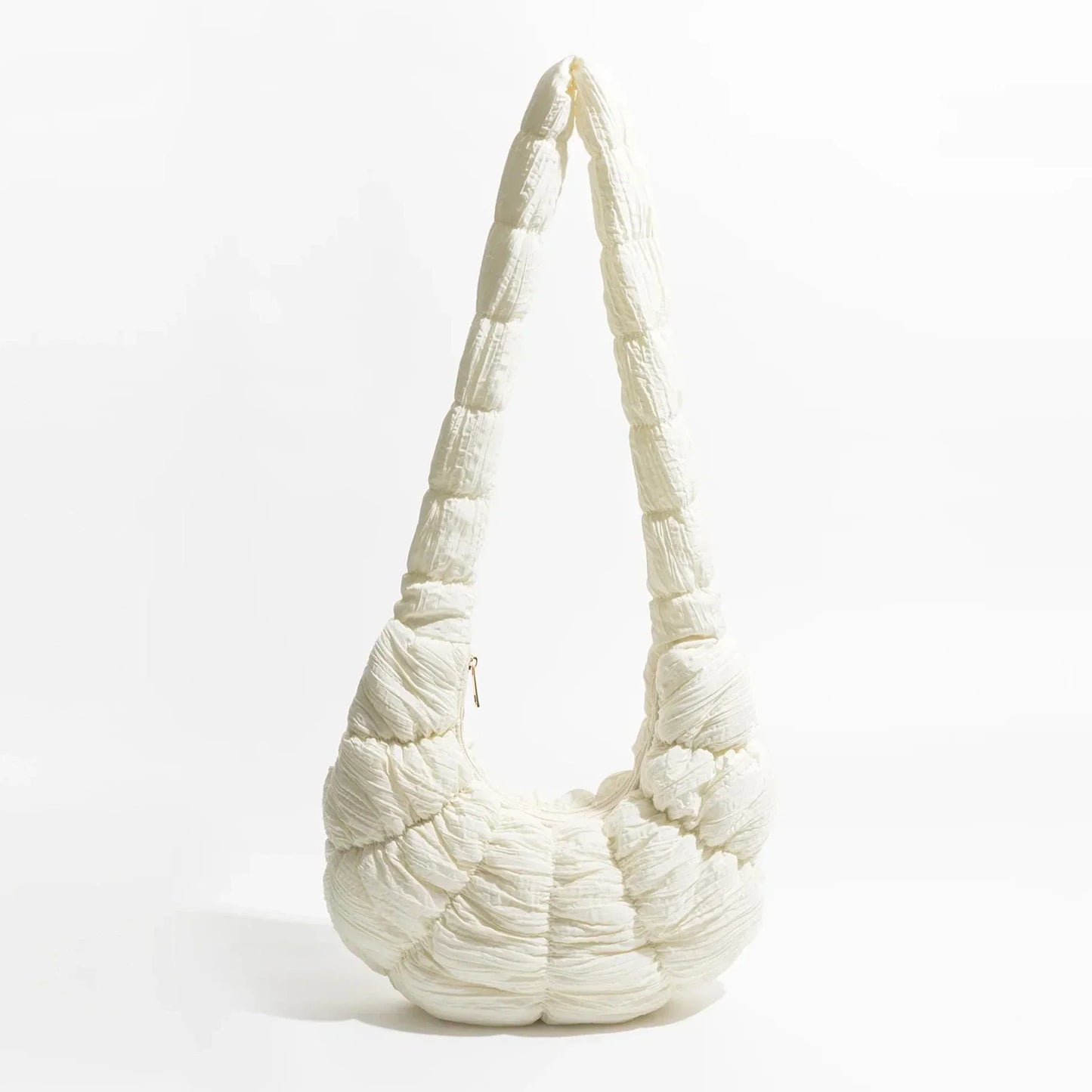Puff Croissant Shoulder Bag - Lightweight Nylon Tote