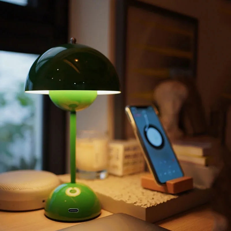 Adjustable Brightness Rechargeable Flower Pot Table Lamp