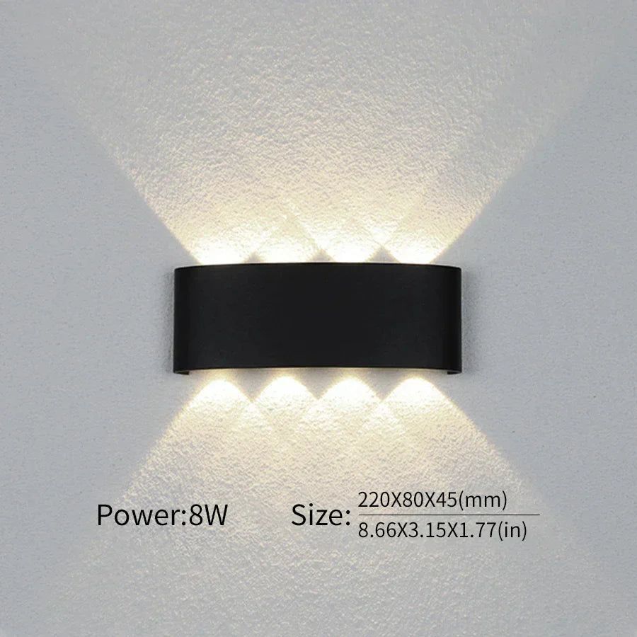 Modern LED Wall Lamp for Indoor and Outdoor Use, Weatherproof Aluminum Design