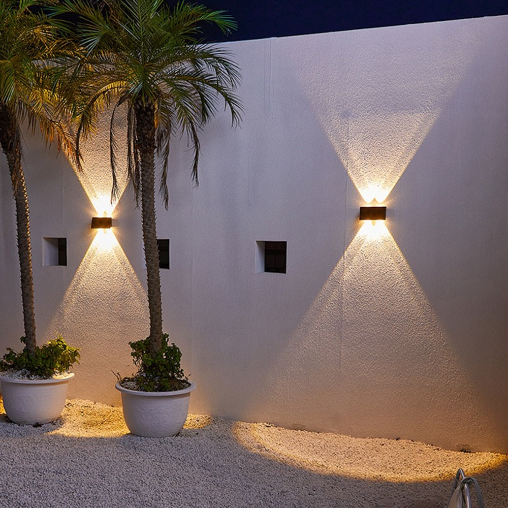 Solar LED Waterproof Up/Down Wall Light - Warm White
