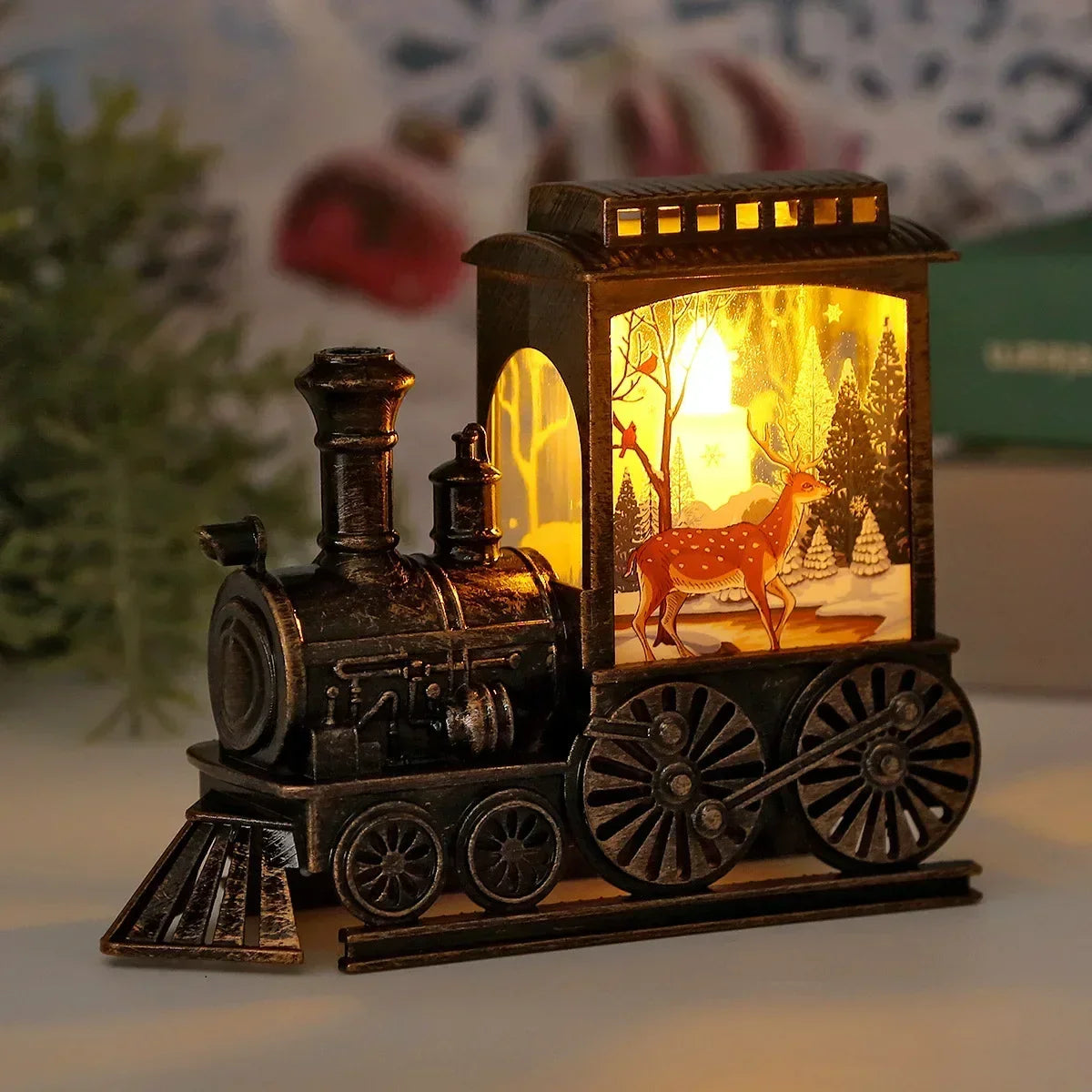 Retro Lantern Night Light with LED for Festive Ambiance