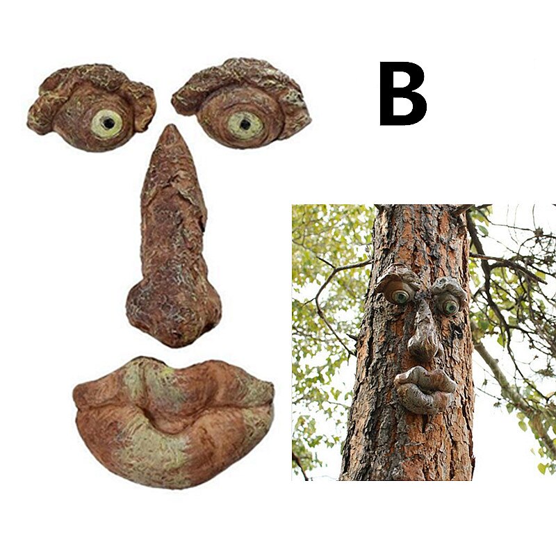 Tree Face Bird Feeder Station for Garden Decor