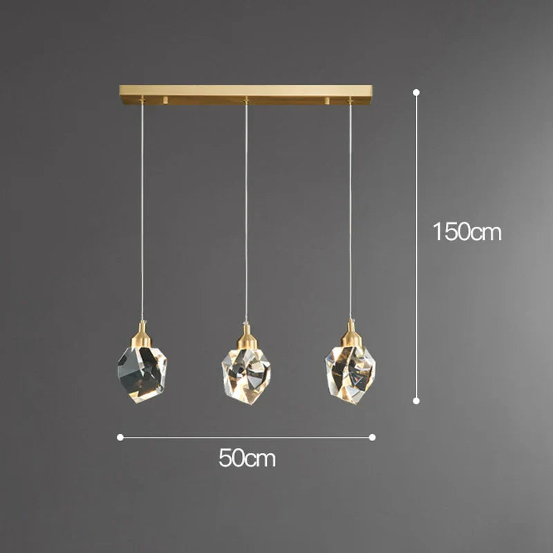 Crystal Pendant Light with Energy-Efficient LED Bulbs