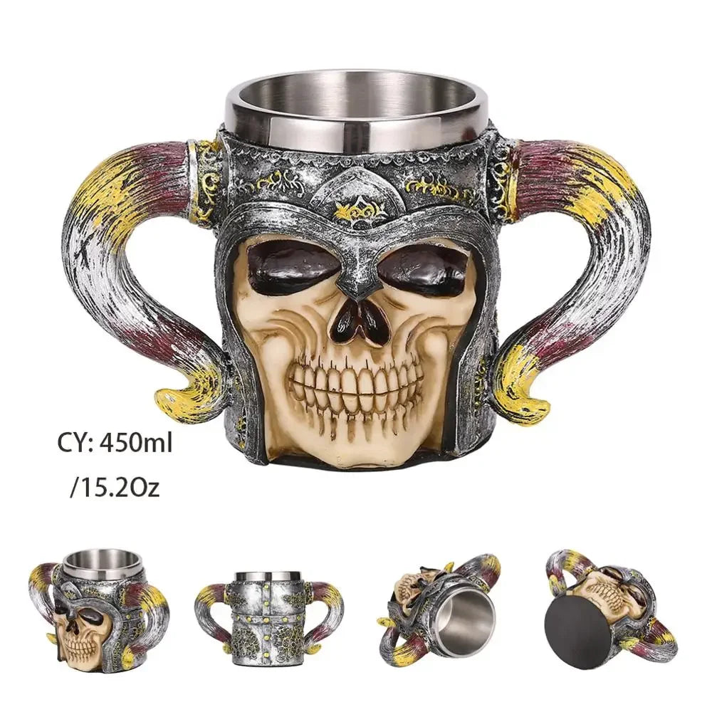 Medieval Dragon Resin and Stainless Steel Mug 600ml