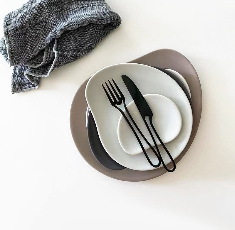 Stainless Steel Outline Cutlery Set - 3-Piece Fork, Knife, Spoon