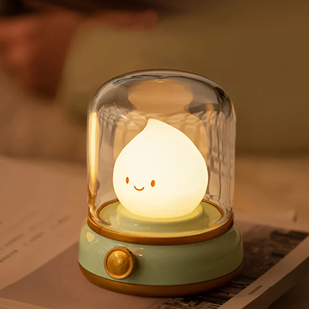 Retro LED Night Light USB Rechargeable Kerosene Style