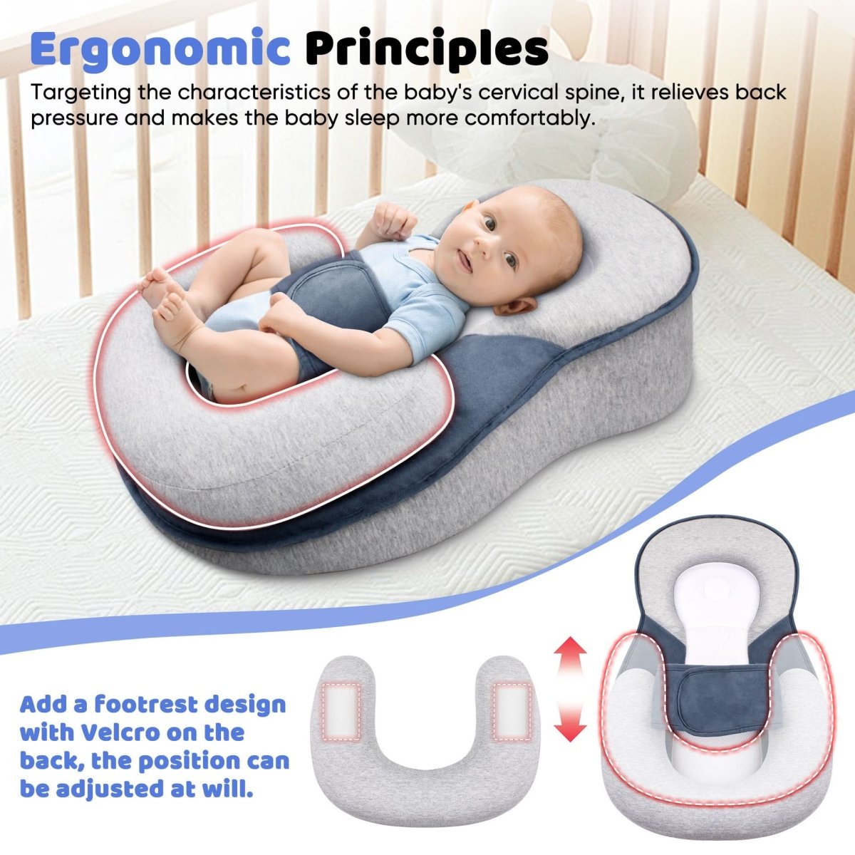 Ergonomic Baby Pillow – Safe Sleep Solution for Infants