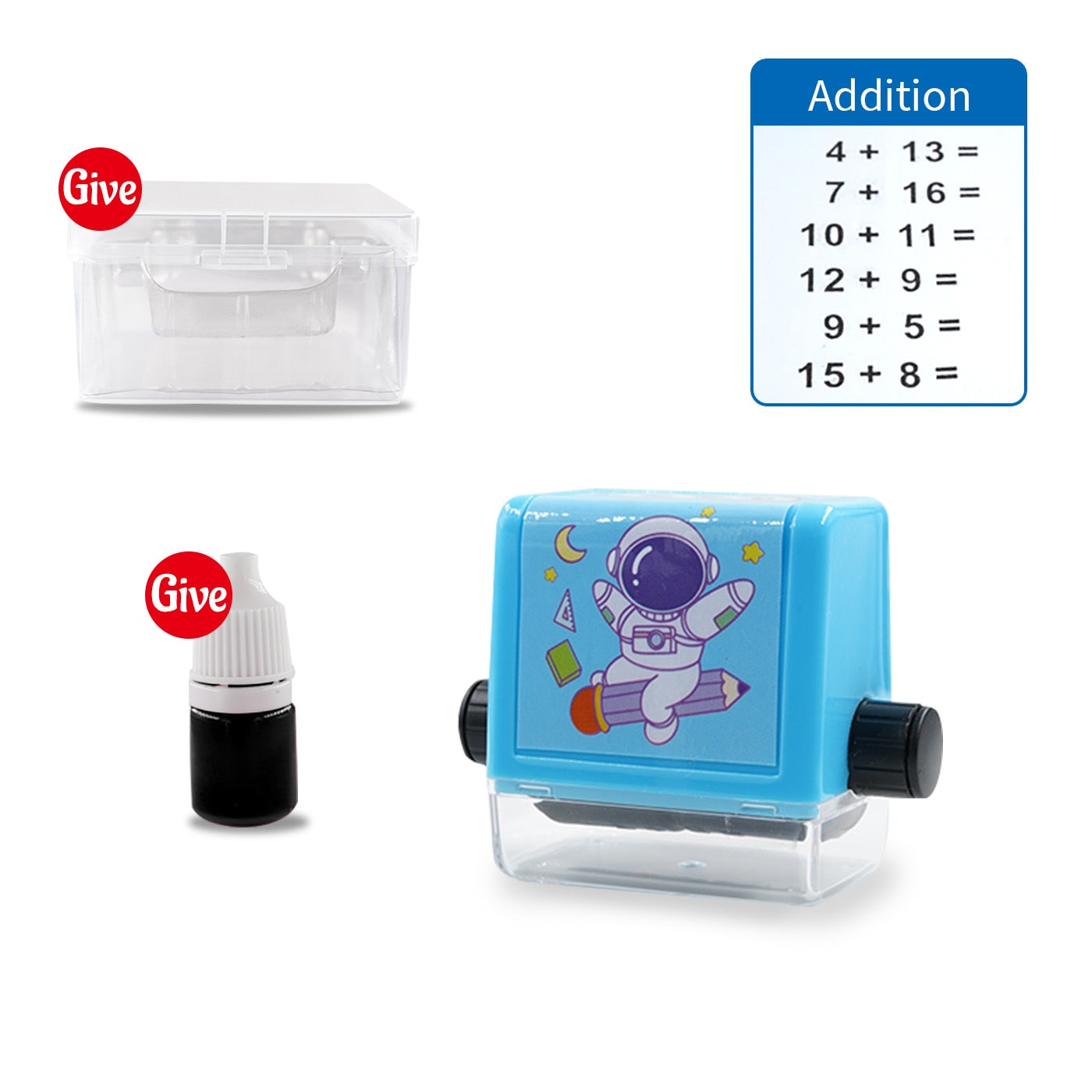 Math Practice Roller Toy for Kids - Durable Rubber Learning Tool