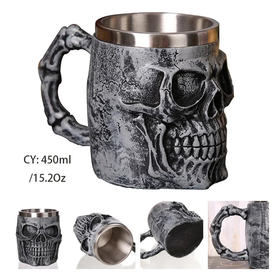 Medieval Dragon Resin and Stainless Steel Mug 600ml