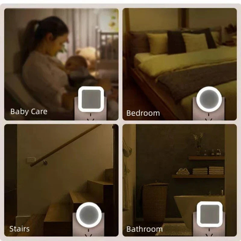 LED Night Light with Twilight Sensor for Kids' Rooms and Hallways
