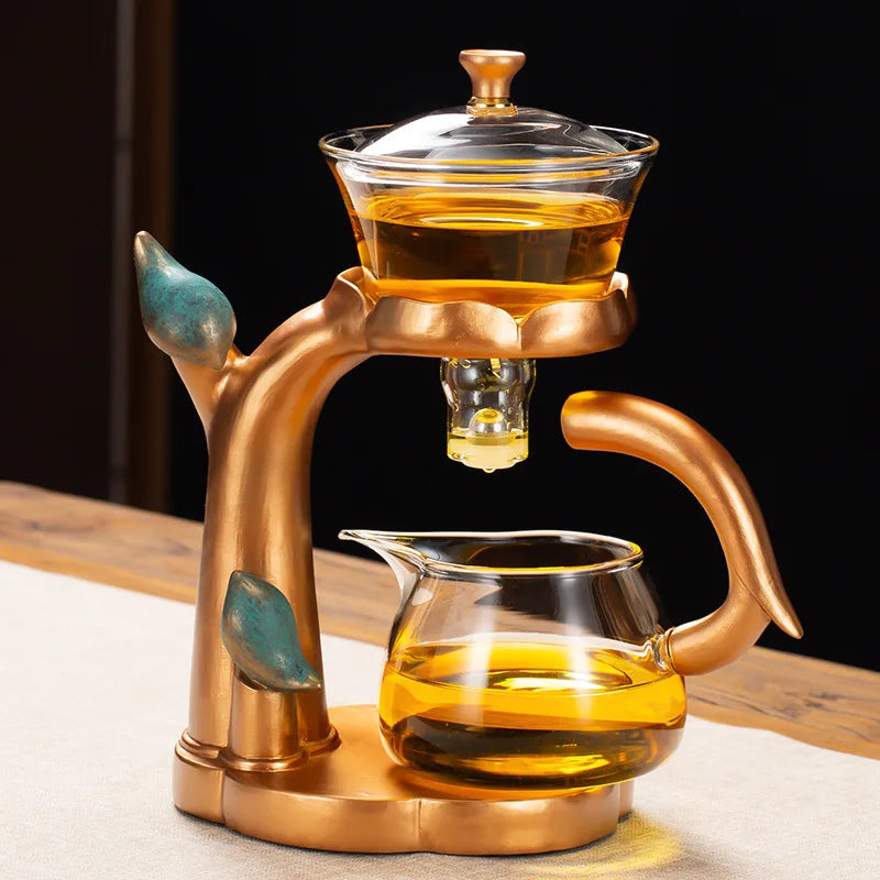Semi-Automatic Magnetic Glass Tea Set for 6