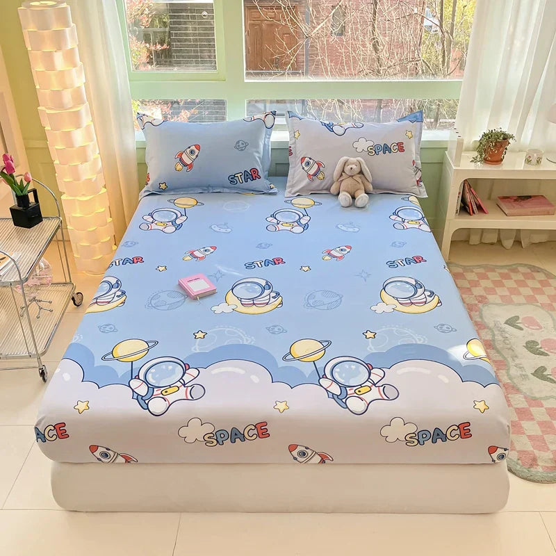 Elegant Cotton Bedding Set - Soft Breathable Duvet Cover and Pillowcases in Various Colors