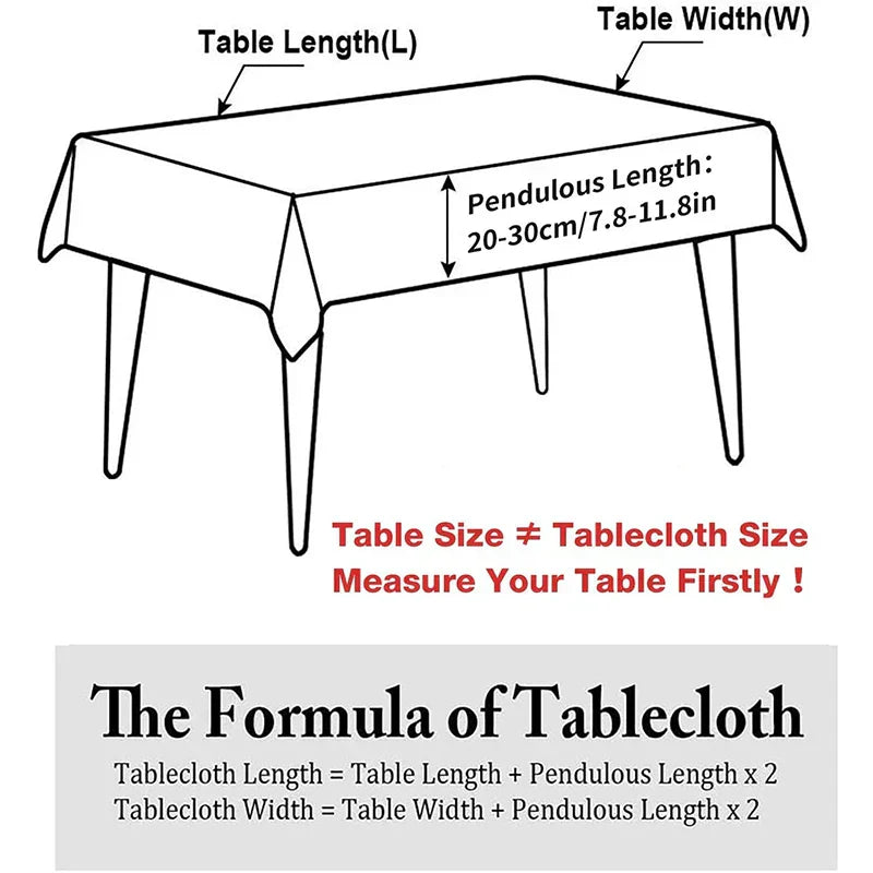 Cotton-Linen Rectangular Tablecloth with Fringes for Weddings and Easter Decorations